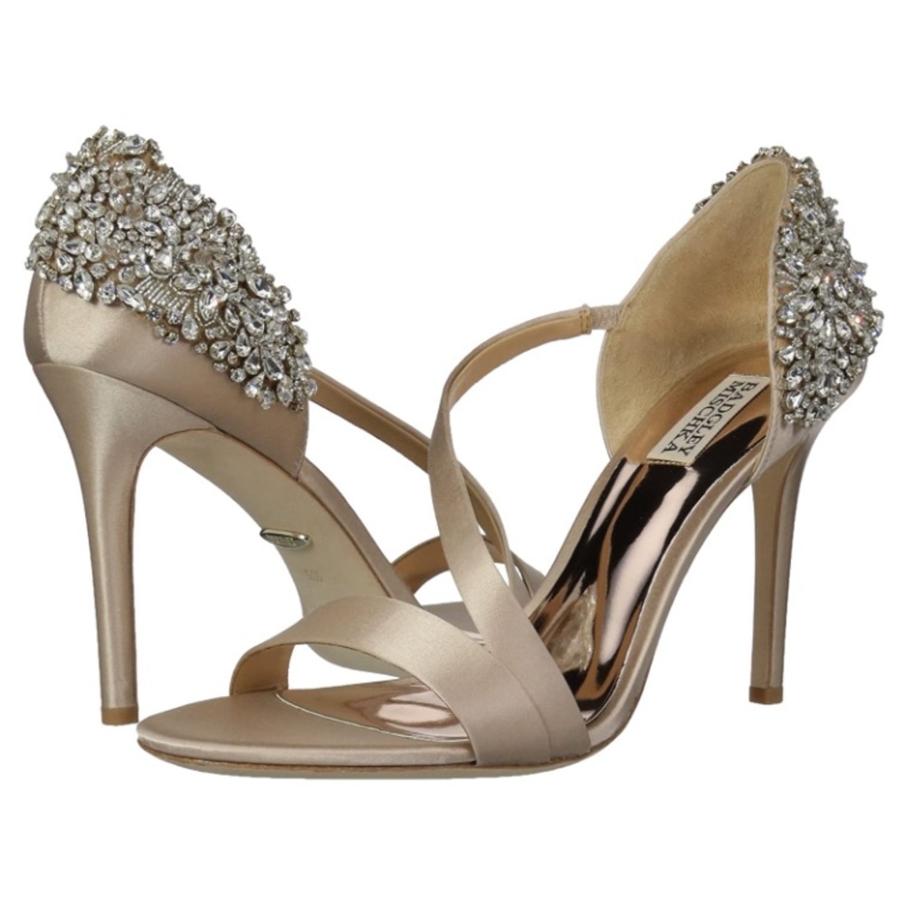 Badgley Mischka Pauline Pumps - Latte (nude) satin